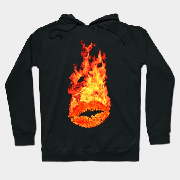 Burn'n Lips of Fire Hoodie by Adatude